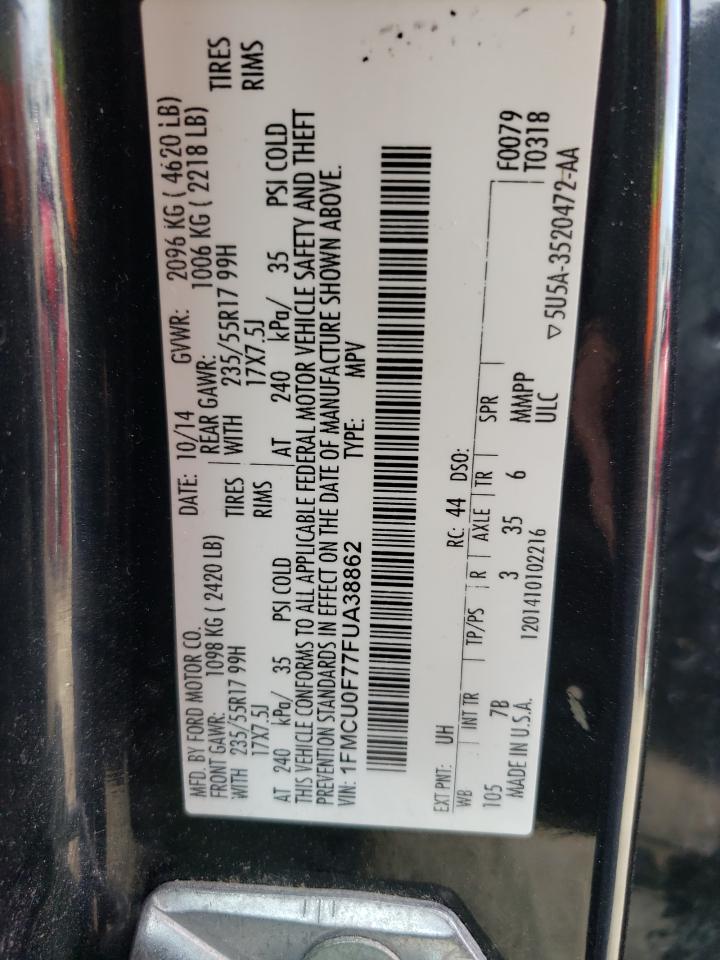 2015 Ford Escape S VIN: 1FMCU0F77FUA38862 Lot: 47359044