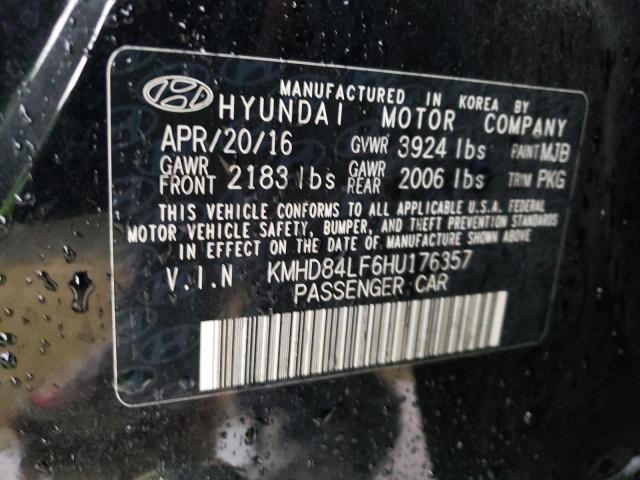 KMHD84LF6HU176357 | 2017 Hyundai elantra se