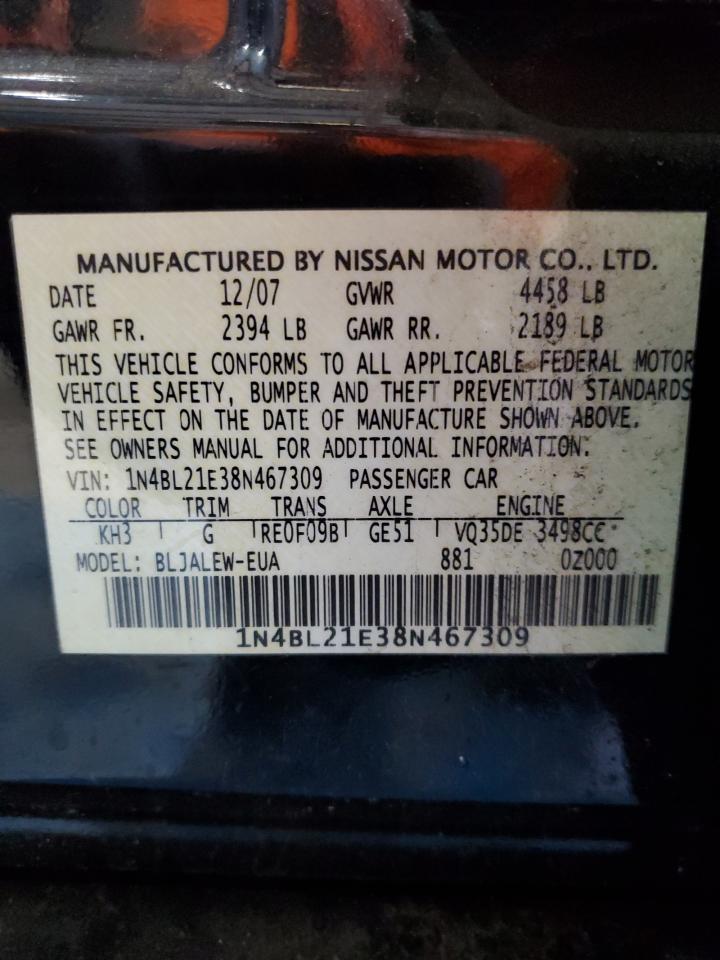 1N4BL21E38N467309 2008 Nissan Altima 3.5Se