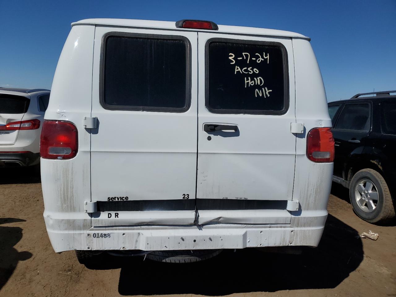 2003 Dodge Ram Van B2500 VIN: 2D7JB21Y23K530199 Lot: 47325384