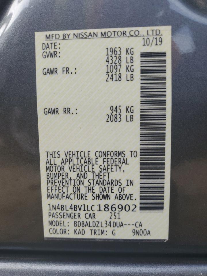 1N4BL4BV1LC186902 NISSAN ALTIMA 2020