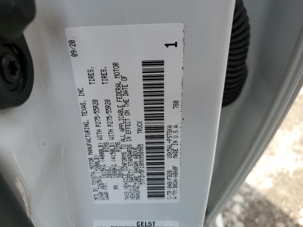 5TFDY5F18MX958985 TOYOTA TUNDRA 2021