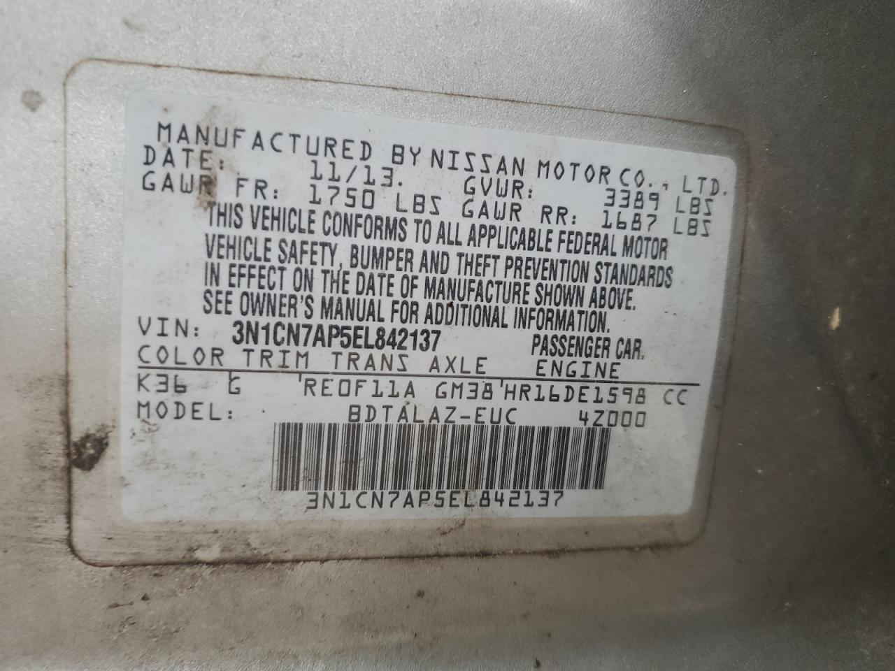 2014 Nissan Versa - Image 12
