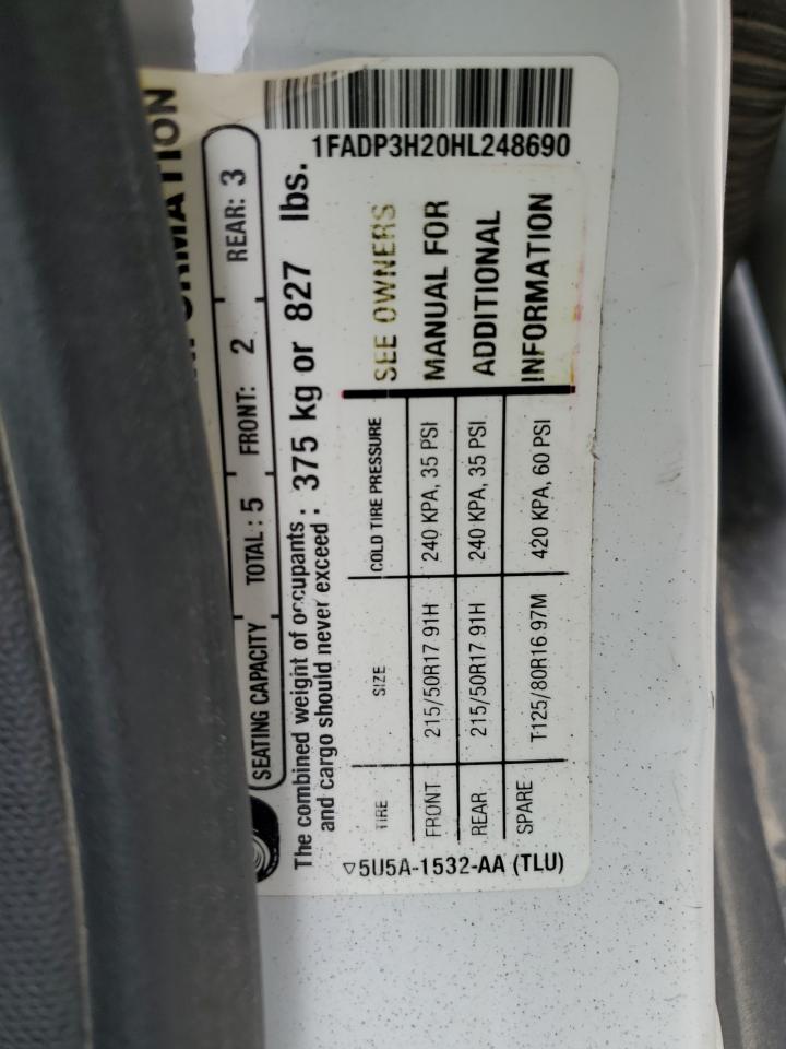 1FADP3H20HL248690 FORD FOCUS 2017
