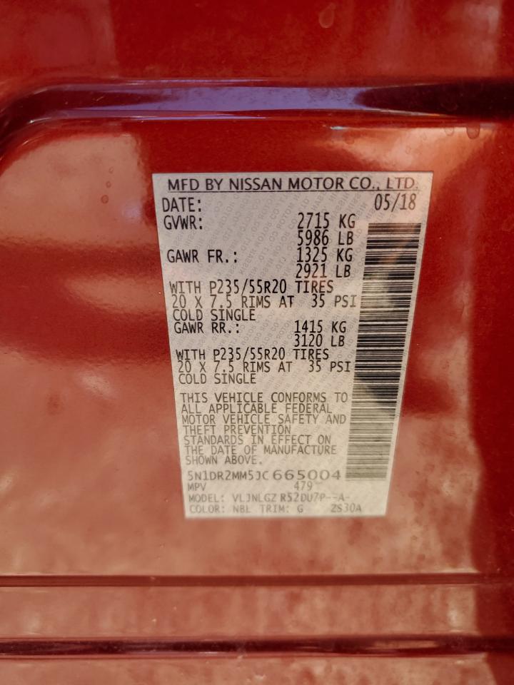 5N1DR2MM5JC665004 NISSAN PATHFINDER 2018