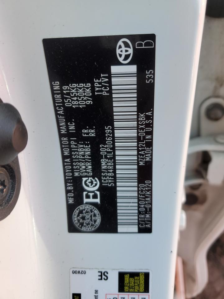 5YFB4RBE1LP006295 TOYOTA COROLLA 2020