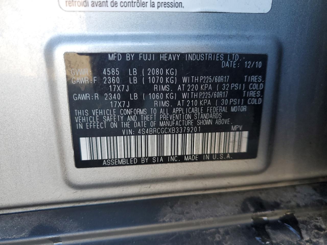 2011 Subaru Outback - Image 13