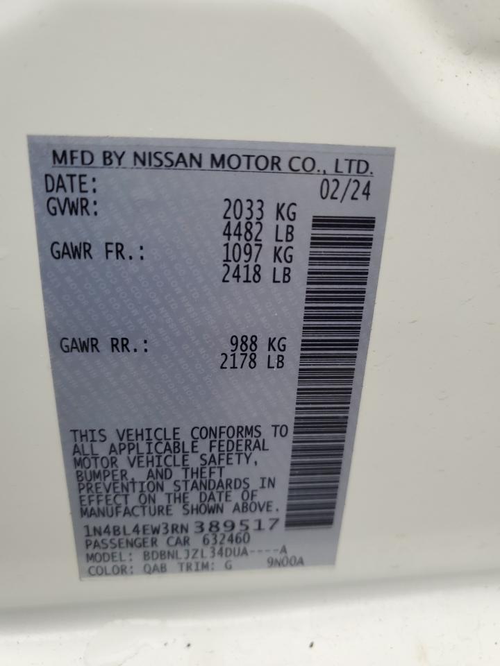 1N4BL4EW3RN389517 NISSAN ALTIMA 2024