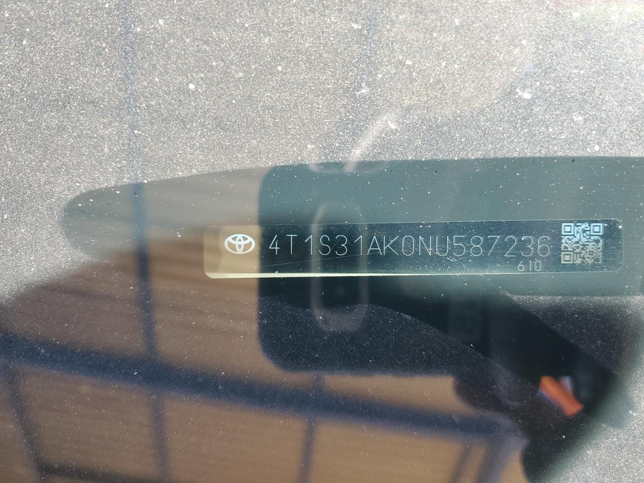 4T1S31AK0NU587236 TOYOTA CAMRY 2022