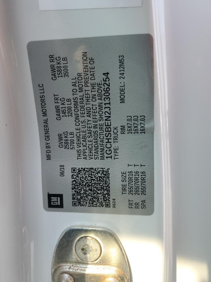 1GCHSBEN2J1306254 CHEVROLET COLORADO 2018