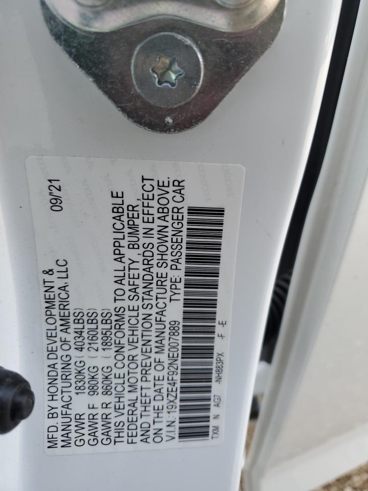 2022 Honda Insight Touring VIN: 19XZE4F92NE007889 Lot: 48177315