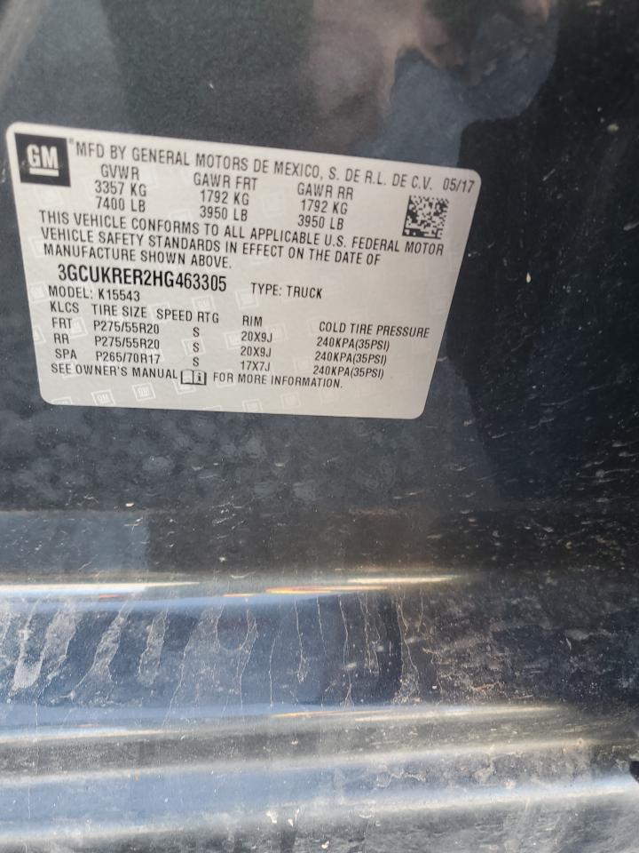 3GCUKRER2HG463305 CHEVROLET ALL Models 2017