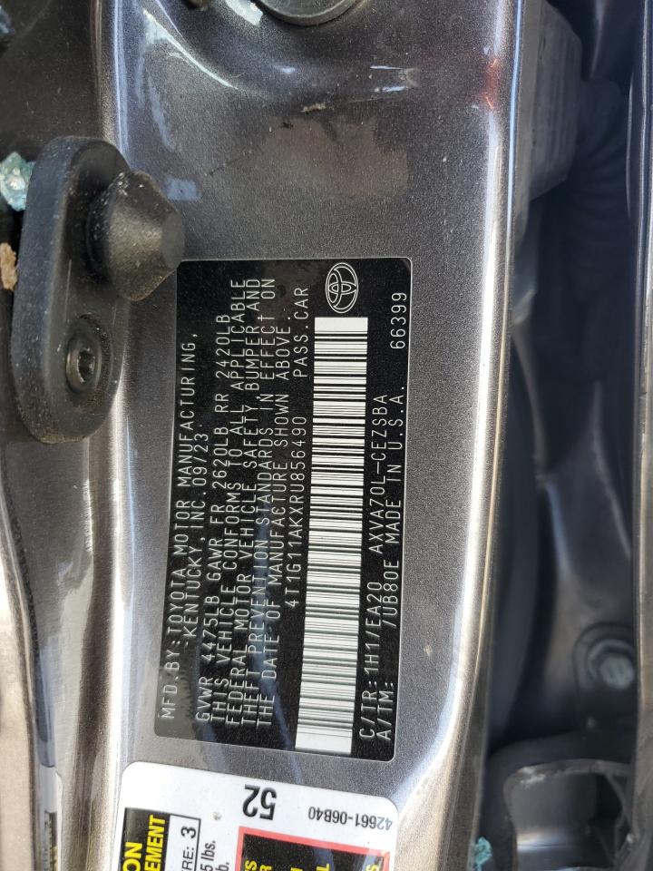 4T1G11AKXRU856490 TOYOTA CAMRY 2024