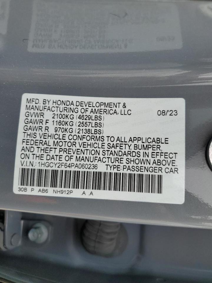 1HGCY2F64PA060236 HONDA ACCORD 2023