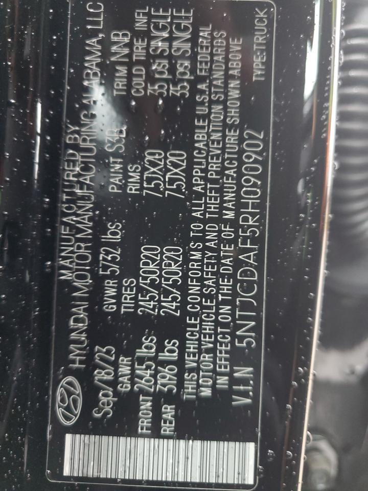 2024 Hyundai Santa Cruz Night VIN: 5NTJCDAF5RH090902 Lot: 50308175