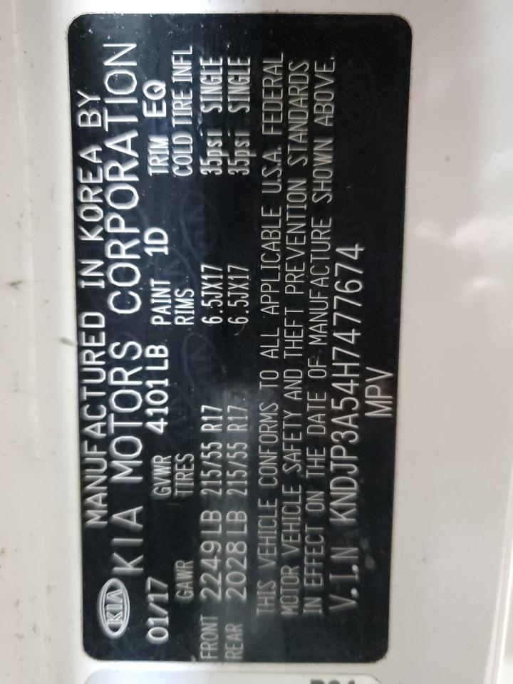 2017 Kia Soul + VIN: KNDJP3A54H7477674 Lot: 49459145