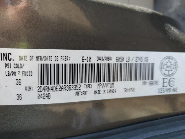 2010 DODGE GRAND CARAVAN SE