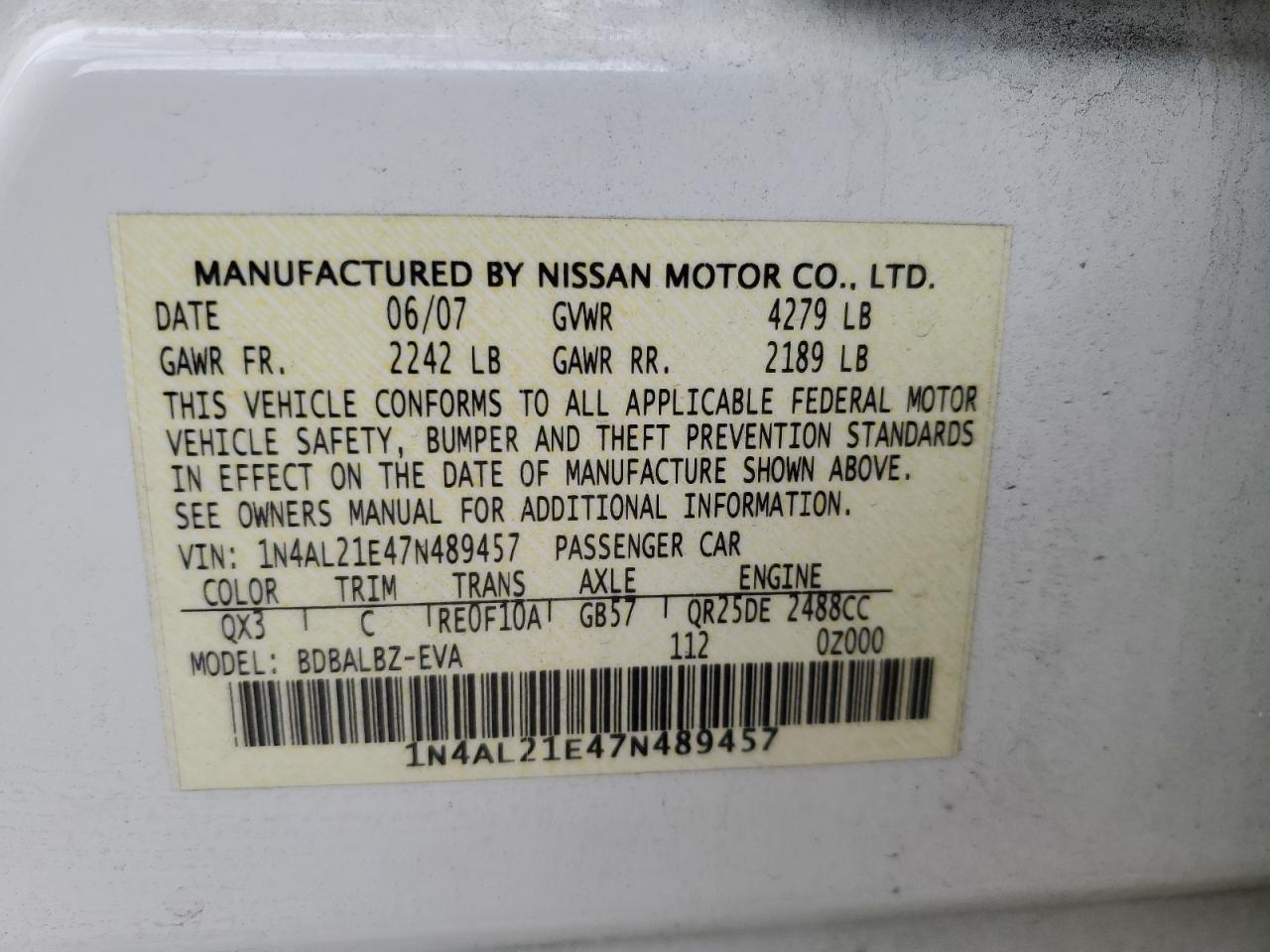 2007 Nissan Altima - Image 12