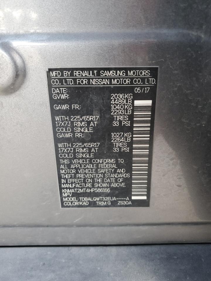 KNMAT2MT4HP586166 NISSAN ROGUE 2017