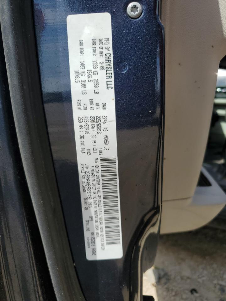 2008 Dodge Grand Caravan Se VIN: 2D8HN44H98R797492 Lot: 63823435