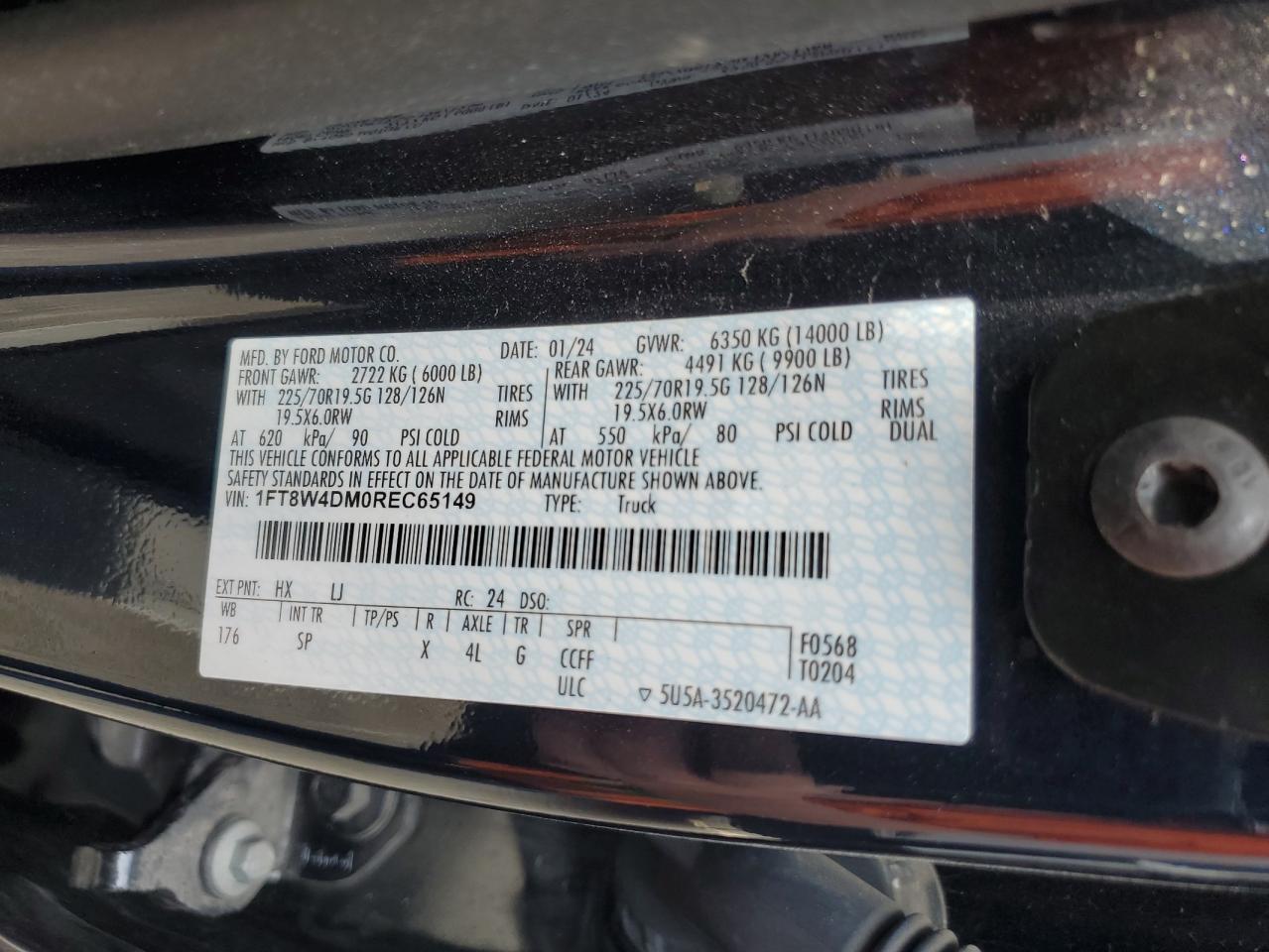 1FT8W4DM0REC65149 FORD F450 2024