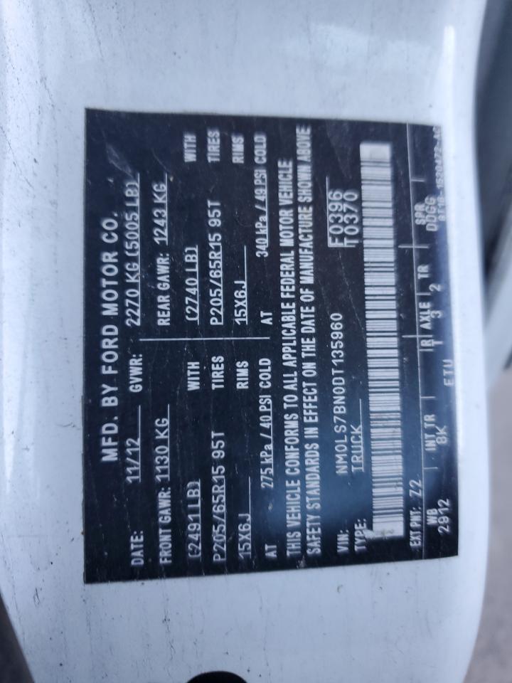 2013 Ford Transit Connect Xlt VIN: NM0LS7BN0DT135960 Lot: 49586035