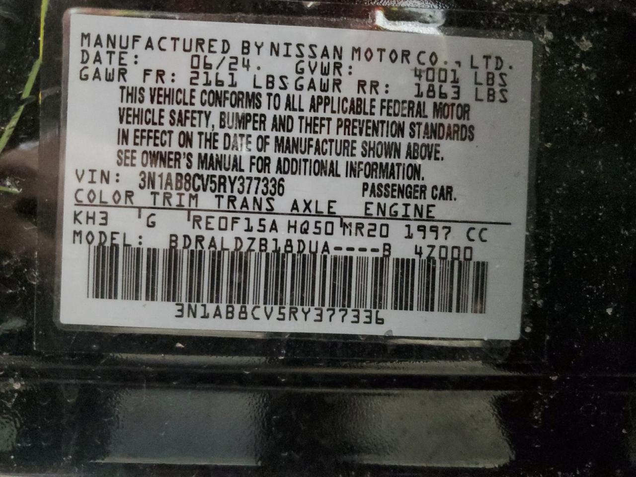 3N1AB8CV5RY377336 NISSAN SENTRA 2024