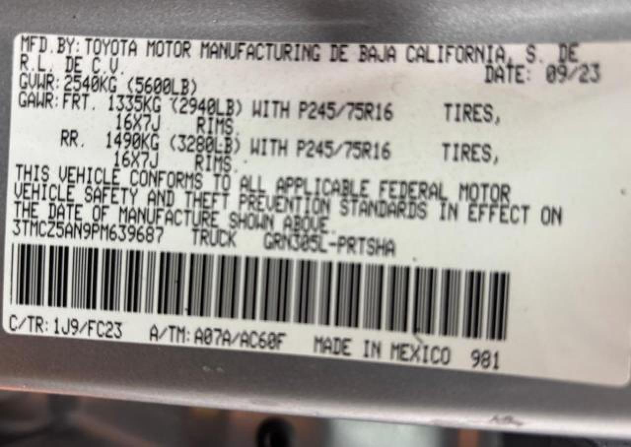 3TMCZ5AN9PM639687 TOYOTA TACOMA 2023