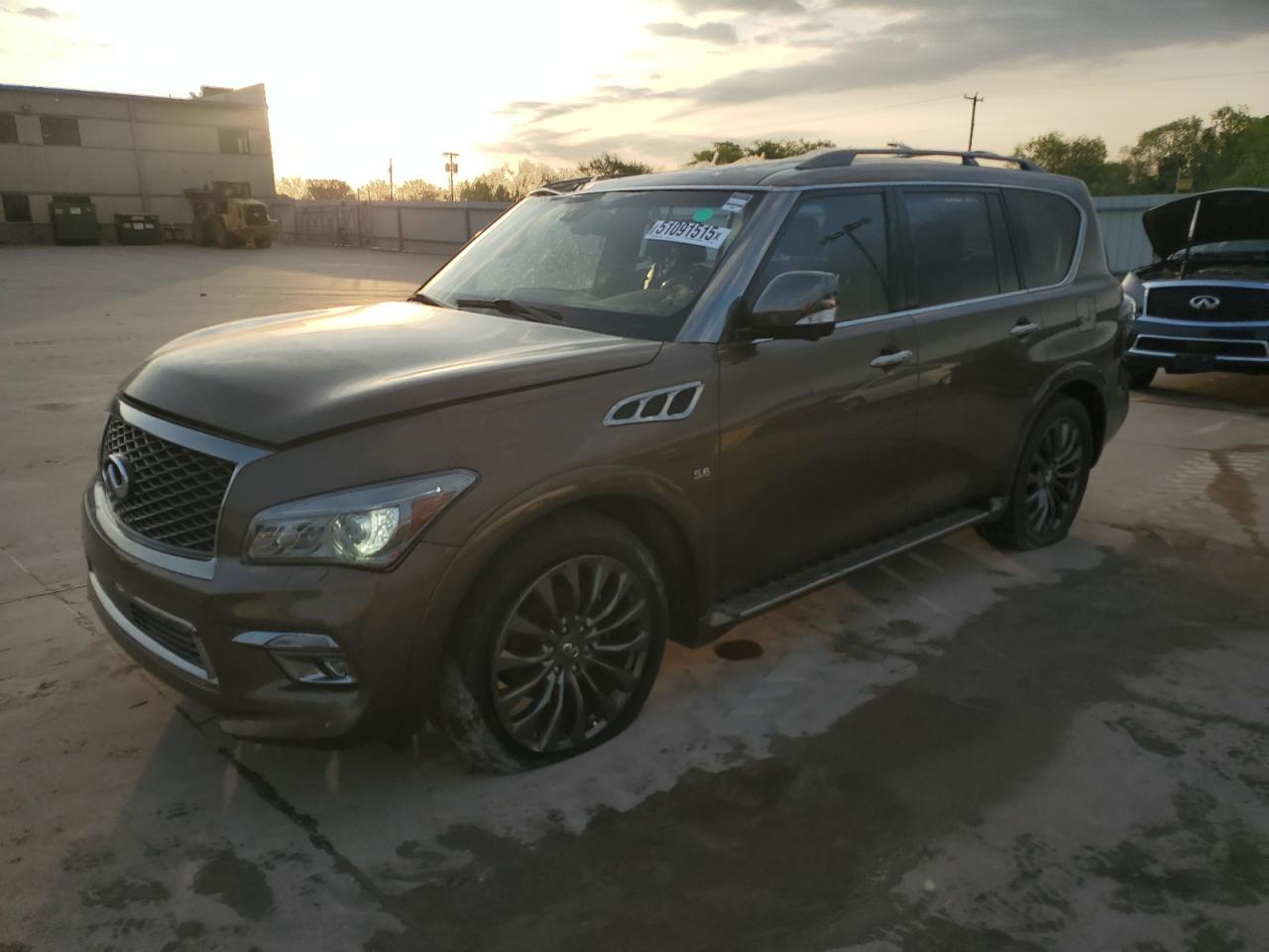 2017 Infiniti Qx80 Base იყიდება Wilmer-ში, TX - Top/Roof