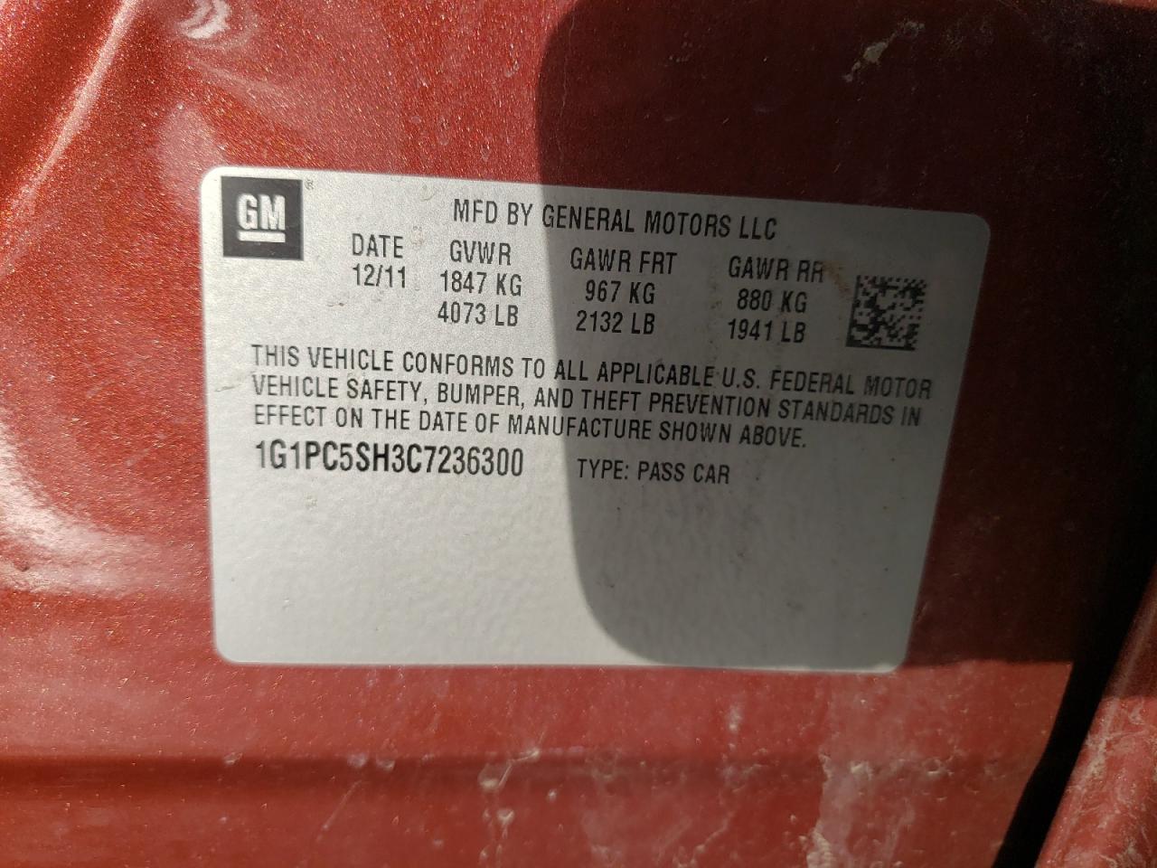 2012 Chevrolet Cruze - Image 12