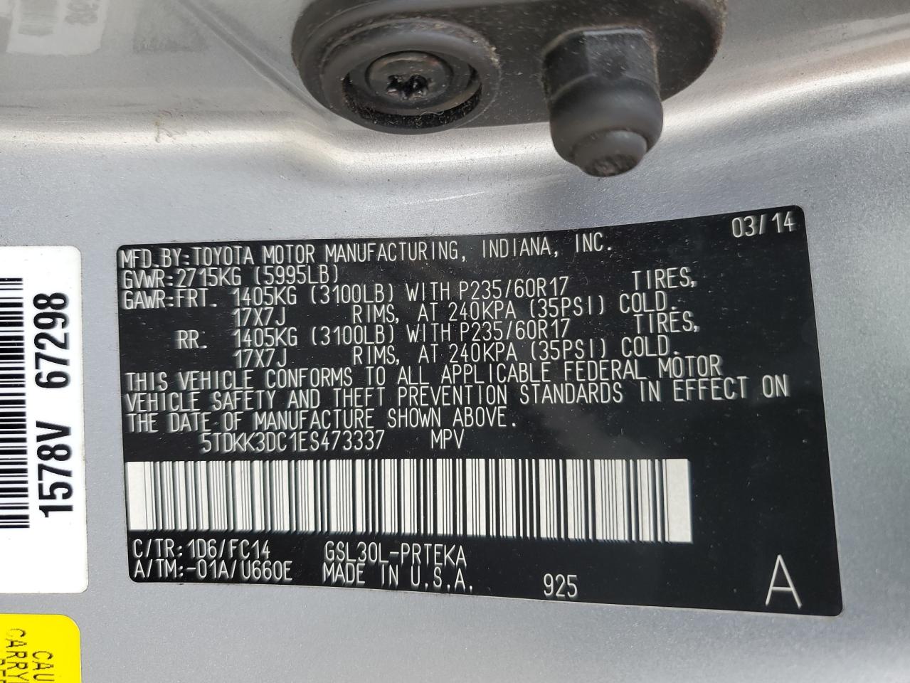 2014 Toyota Sienna - Image 15