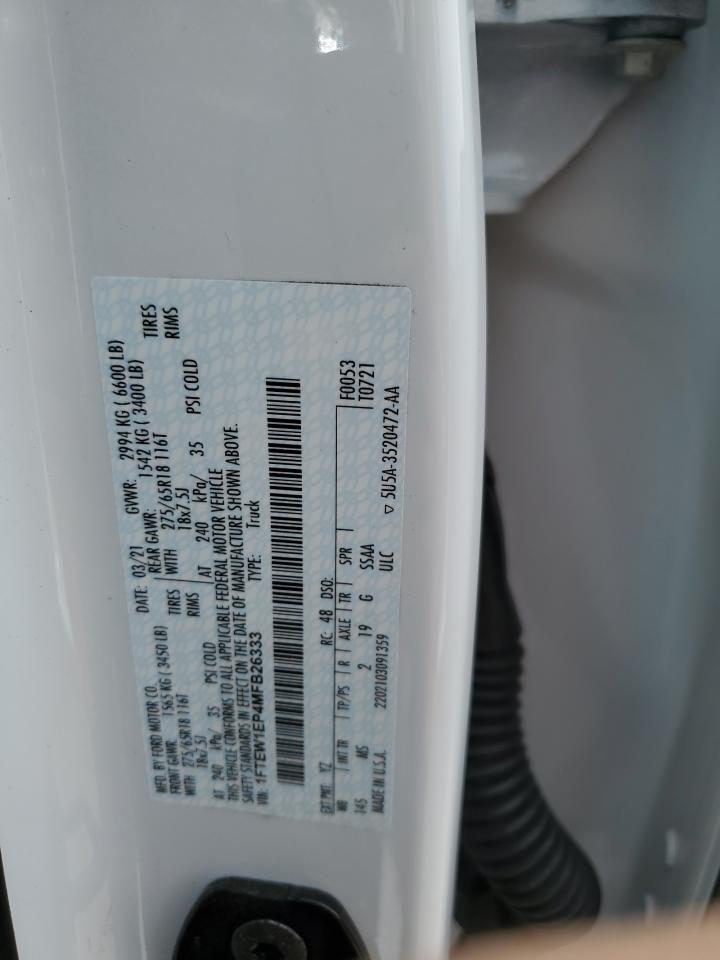 1FTEW1EP4MFB26333 FORD F-150 2021