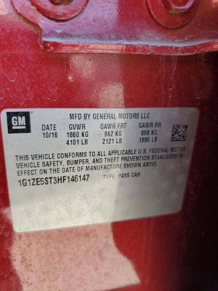 1G1ZE5ST3HF146147 CHEVROLET MALIBU 2017