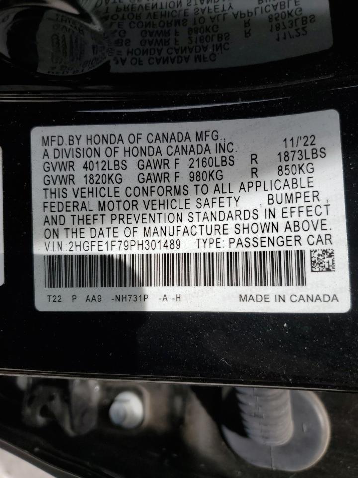 2HGFE1F79PH301489 HONDA CIVIC 2023