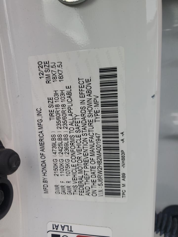 5J6RW2H82MA001947 HONDA CRV 2021