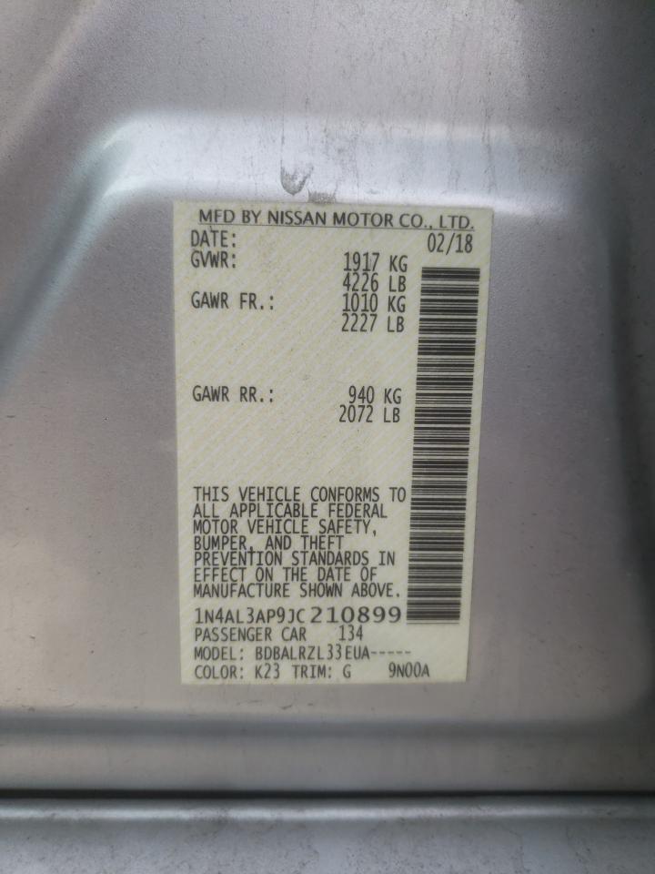 1N4AL3AP9JC210899 NISSAN ALTIMA 2018