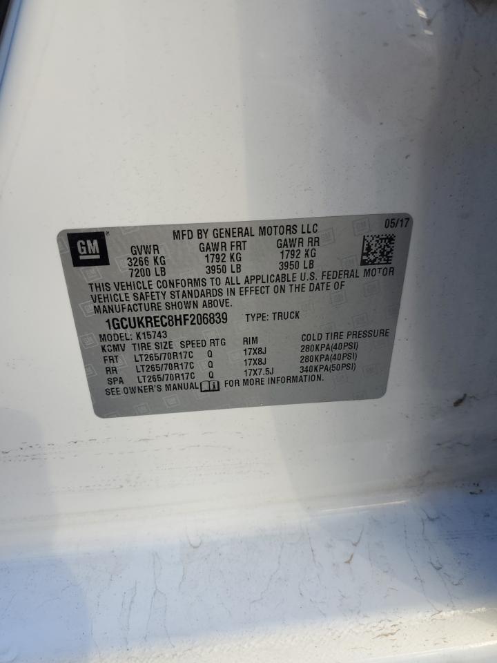 1GCUKREC8HF206839 CHEVROLET ALL Models 2017