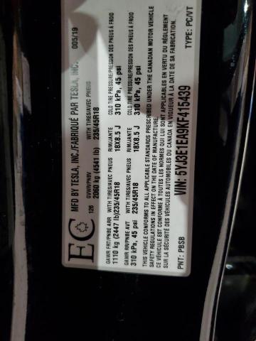 2019 TESLA MODEL 3 