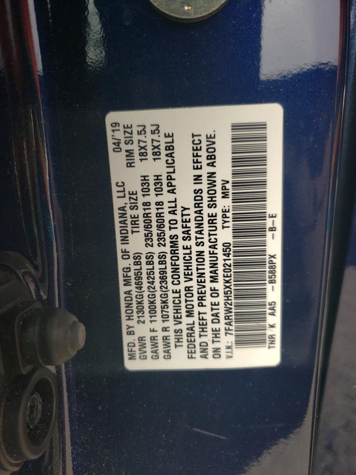 7FARW2H5XKE021450 HONDA CRV 2019