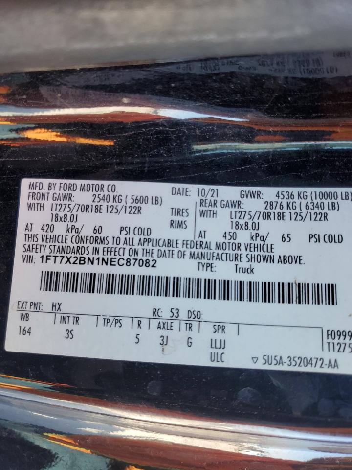 1FT7X2BN1NEC87082 FORD F250 2022