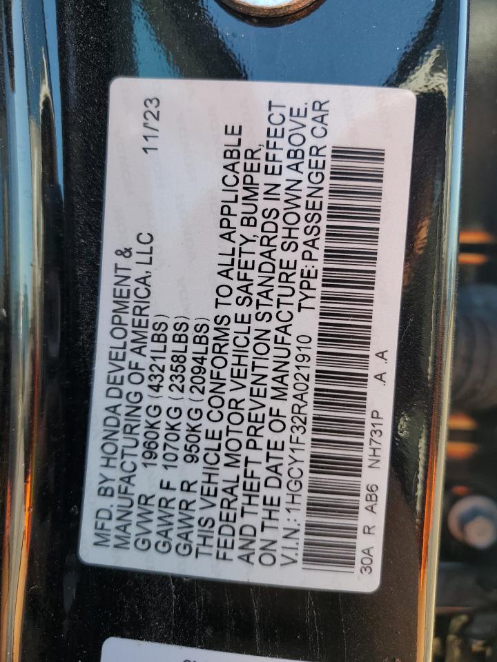 1HGCY1F32RA021910 HONDA ACCORD 2024
