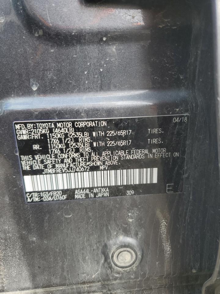 JTMBFREV5JJ740672 TOYOTA RAV4 2018