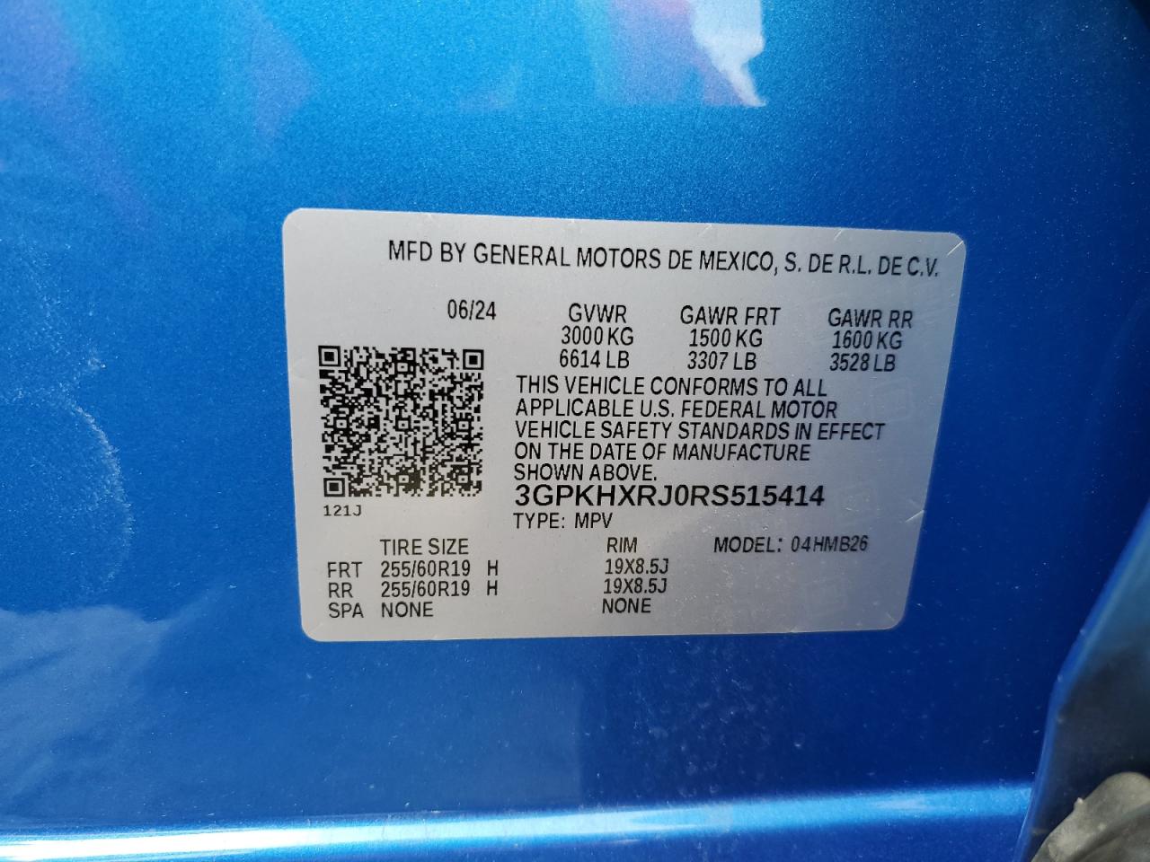 3GPKHXRJ0RS515414 HONDA PROLOGUE T 2024