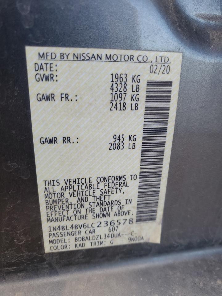 1N4BL4BV6LC236578 NISSAN ALTIMA 2020