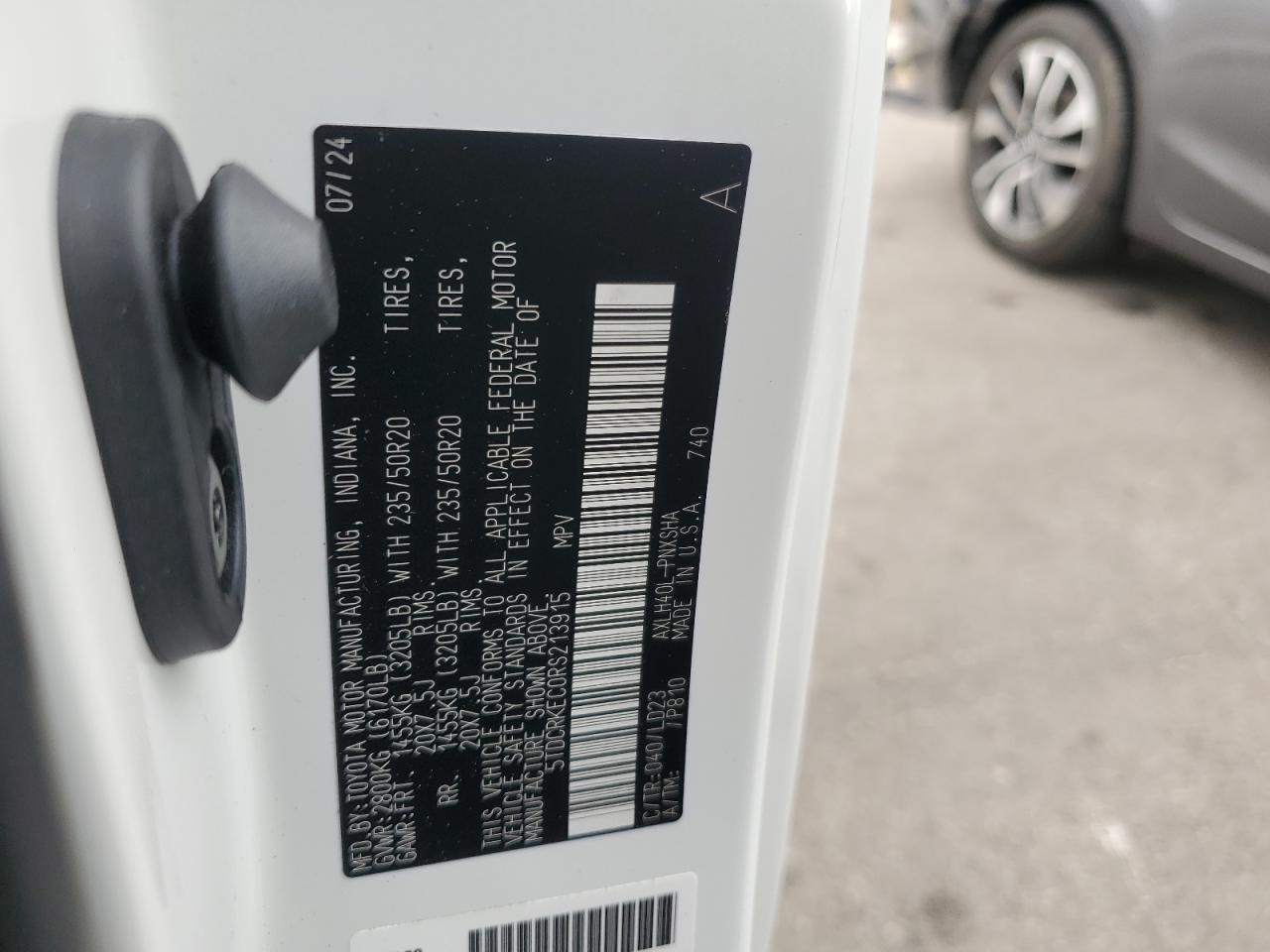 5TDCRKEC0RS213915 TOYOTA SIENNA 2024