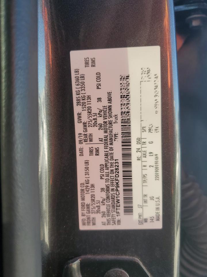 1FTEW1CP9KFD28231 FORD F-150 2019