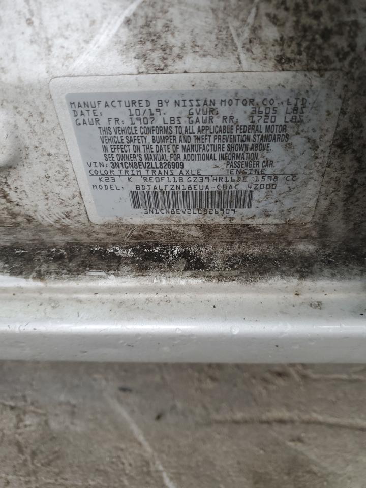 3N1CN8EV2LL826909 NISSAN VERSA 2020