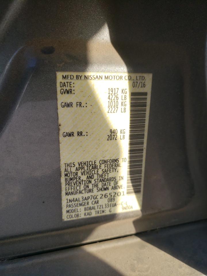1N4AL3AP7GC265201 NISSAN ALTIMA 2016