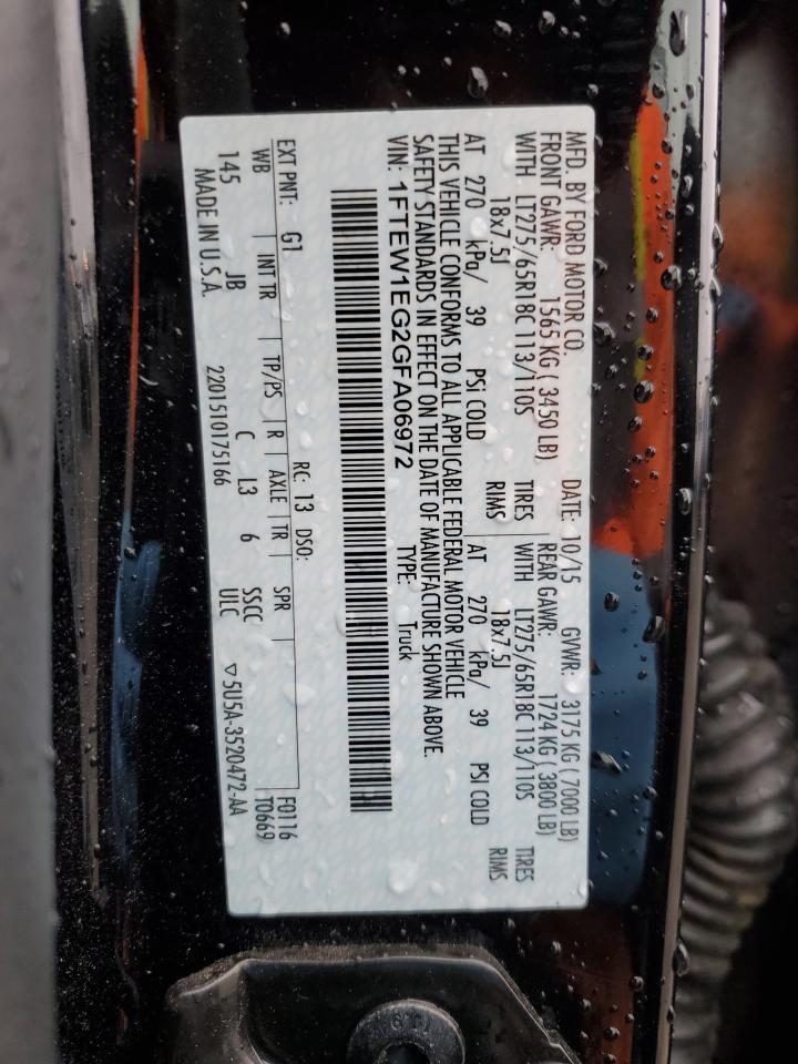1FTEW1EG2GFA06972 FORD F-150 2016
