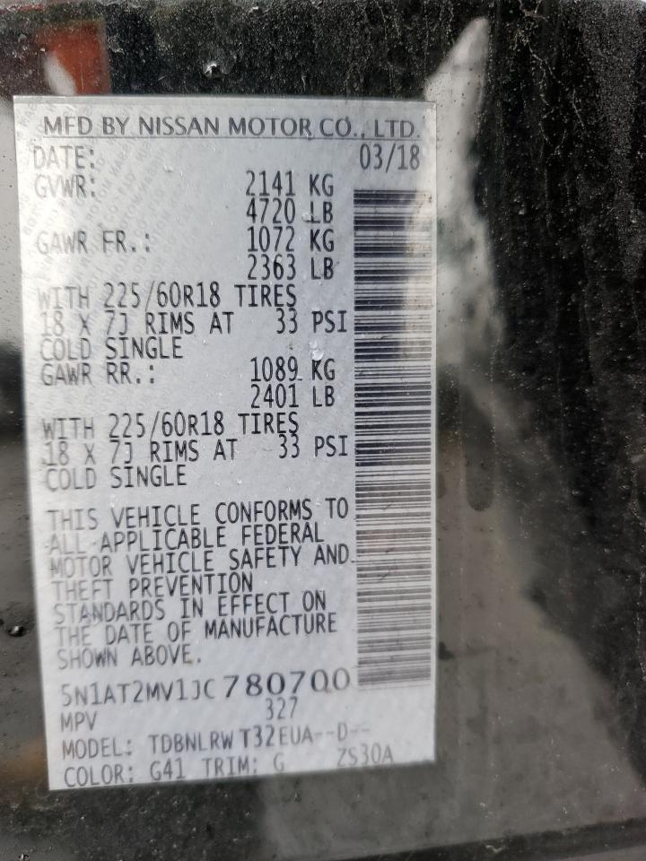 5N1AT2MV1JC780700 NISSAN ROGUE 2018
